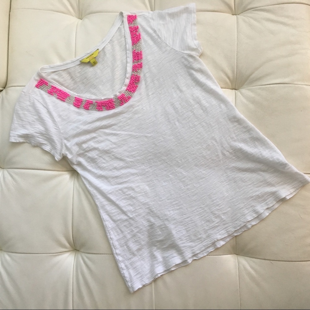 Milly for Banana Republic Beaded T-shirt